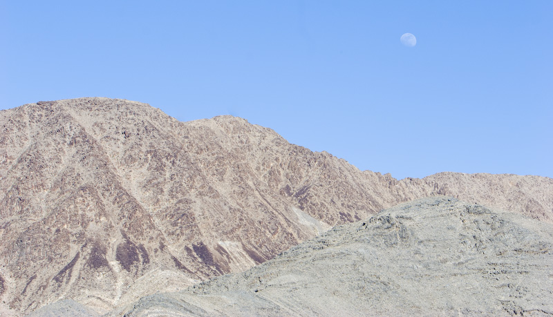 Moon Above Panamint Mountains